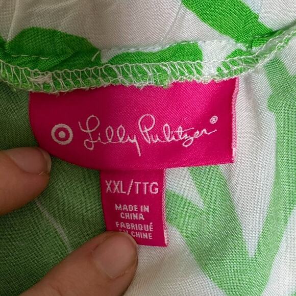 Lilly Pulitzer x Target Womens Wide Leg Pants Size XXL Tropical Palazzo Beach - Picture 6 of 11